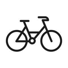 Bike icon with line and black color vector