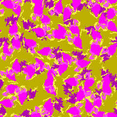 Obraz na płótnie Canvas UFO camouflage of various shades of pink, yellow and violet colors