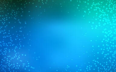 Dark BLUE vector template with space stars. Shining colored illustration with bright astronomical stars. Template for cosmic backgrounds.