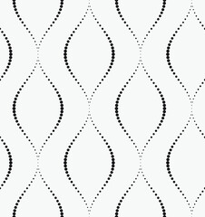   Vector seamless pattern. Stylish texture with wavy lines from different circles.