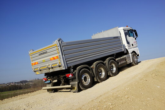 Man 35.560 Dumper Truck On A Test Track