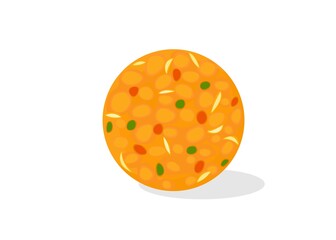 Boondi laddu Indian Sweets or Mithai Food Vector