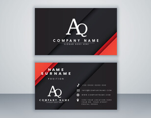 Modern business card template with elegant element composition design clean concept