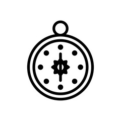 line style icon of compass isolated on white background. EPS 10