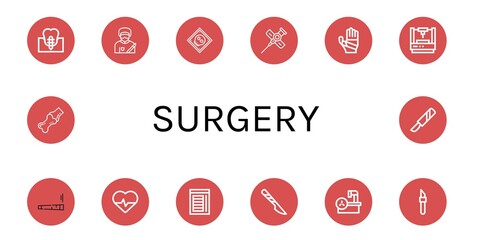 Set of surgery icons