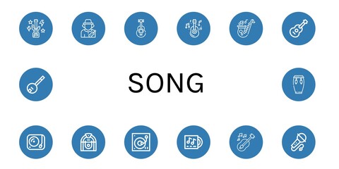 Set of song icons