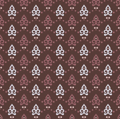 Retro vintage Chinese traditional pattern seamless background round dot curve line and cross spiral frame chain