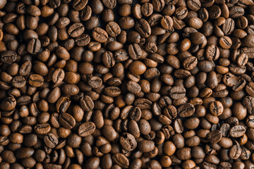 coffee beans background close-up