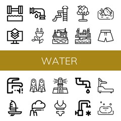 Set of water icons