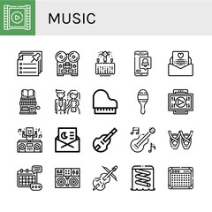 Set of music icons