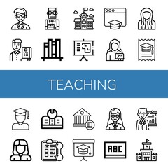 teaching icon set