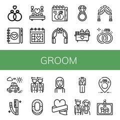 groom icon set
