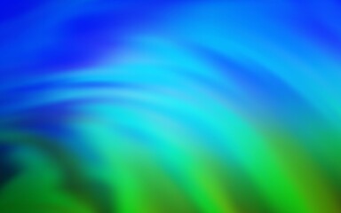 Light Blue, Green vector pattern with curved lines. A shining illustration, which consists of curved lines. A completely new template for your design.