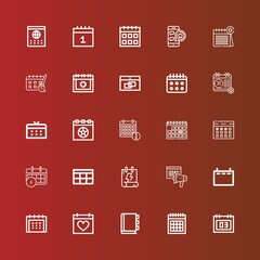 Editable 25 appointment icons for web and mobile