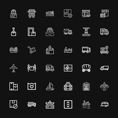 Editable 36 cargo icons for web and mobile