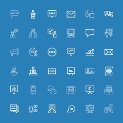 Editable 36 discussion icons for web and mobile