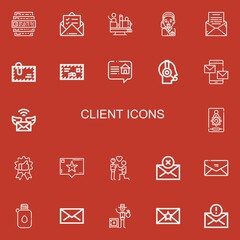 Editable 22 client icons for web and mobile