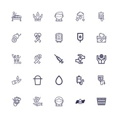 Editable 25 donate icons for web and mobile
