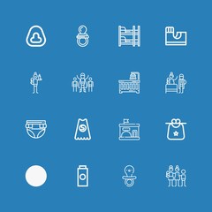 Editable 16 kid icons for web and mobile