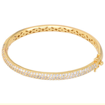 Gold Bracelet With Stones On White Background