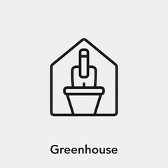 greenhouse icon vector sign symbol