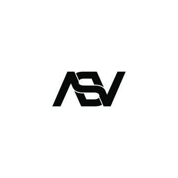 asv letter original monogram logo design