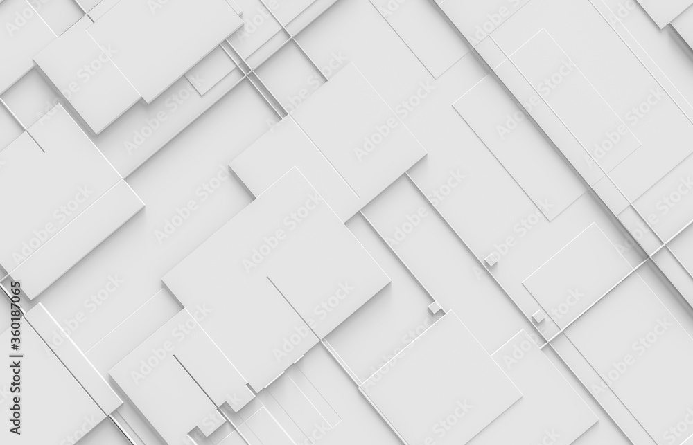 Poster Futuristic Abstract Background with Architecture Construction texture. 3d white tech background.