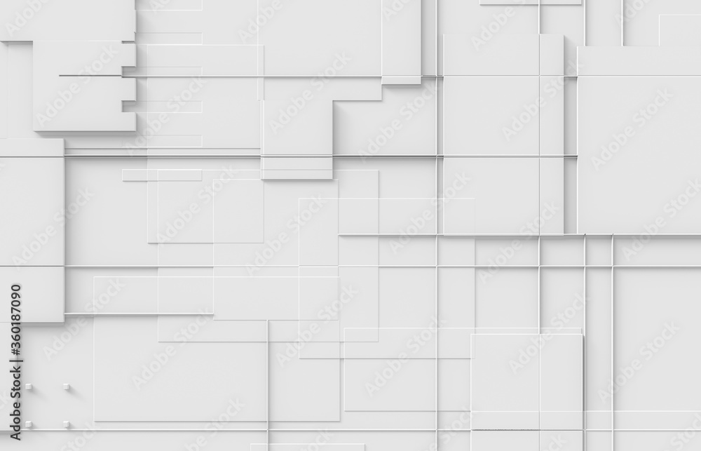 Poster Futuristic Abstract Background with Architecture Construction texture. 3d white tech background.