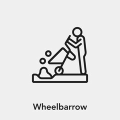 wheelbarrow icon vector sign symbol