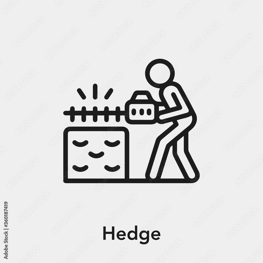 Poster hedge icon vector. linear style sign for mobile concept and web design. hedge symbol illustration. p