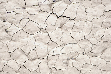 Cracked dry lifeless earth