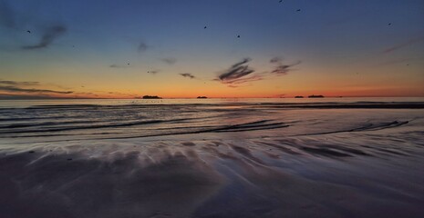 sunset on the beach