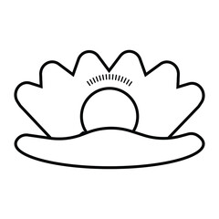 Shell solid icon, marine life