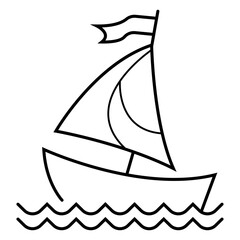 Sailboat icon vector illustration photo