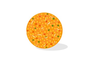 Boondi laddu Indian Sweets or Mithai Food Vector