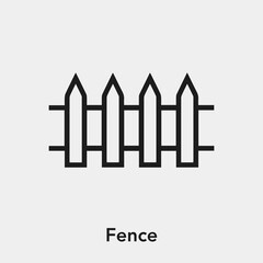 fence icon vector sign symbol