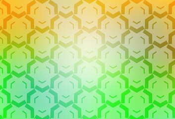 Light Green, Yellow vector template with lines. Colorful illustration in abstract style with gradient. Pattern for your business design.