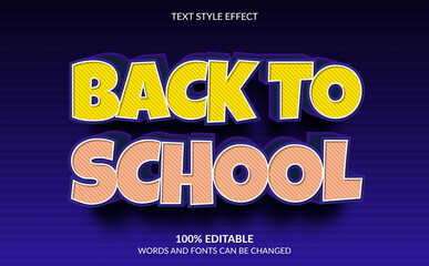 Editable Text Effect, Back To School Text Style