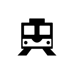 Train icon vector illustration on white background and color editable