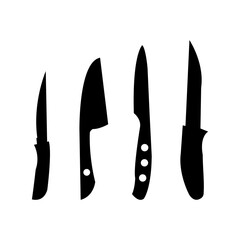 Knives icon vector illustration on white background and color editable