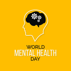 World Mental Health Day is an international day for global mental health education, awareness and advocacy against social stigma. Vector illustration.