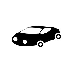 Running car icon vector illustration on white background and color editable