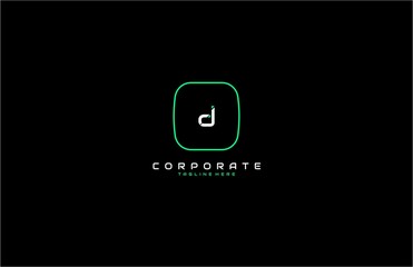 D Letter Futuristic Modern Logo Design Template
