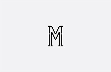 Decorative Vintage Letter M Vector Logo
