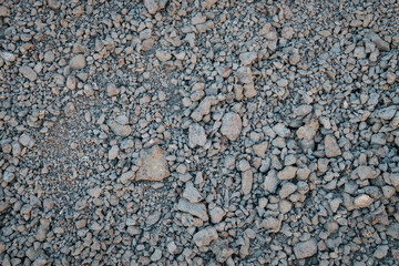 gravel and construction sand closeup
