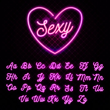 Sexy Pink Neon Font