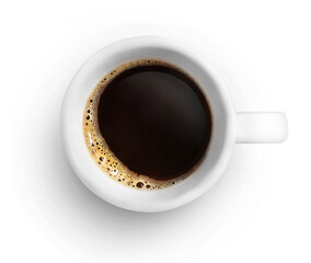 Cup of coffee isolated on white backround