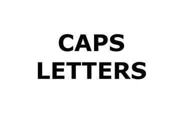 Caps letters