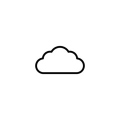 Cloud icon in black line style icon, style isolated on white background