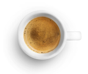 Cup of coffee isolated on white backround